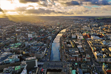 Fototapeta na wymiar Luftbilder von Dublin - Irlands Hauptstadt Dublin aus der Luft fotografiert