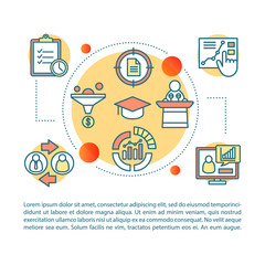 Business development concept linear illustration