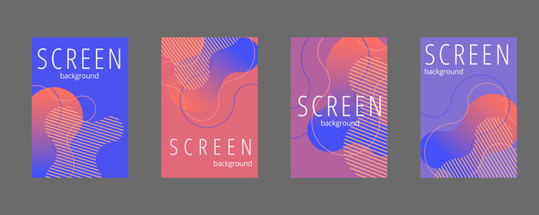 Colorful geometric background. Fluid shapes composition. Eps10 vector.