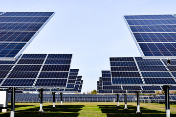 Big solar station on a clear day