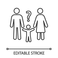 Child custody evaluation linear icon