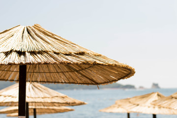 Straw Sunshade From Below