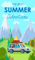 The Best Summer Adventure Vertical Vacation Banner