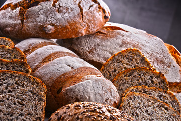 Composition with assorted bakery products