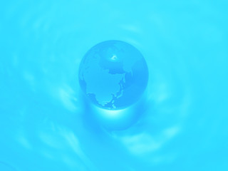 水と地球（クリスタル）アジア-ヨーロッパ