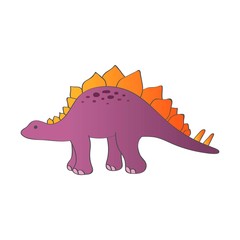 Dinosaur. Vector illustration for printing on fabric, wrapping paper, postcard. Cute baby background.