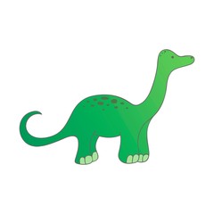 Dinosaur. Vector illustration for printing on fabric, wrapping paper, postcard. Cute baby background.