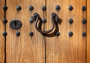 Latch and lock on old door