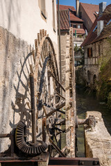 old mill wheel at the water of iron in Bad Urach am Flu © Mitch Shark