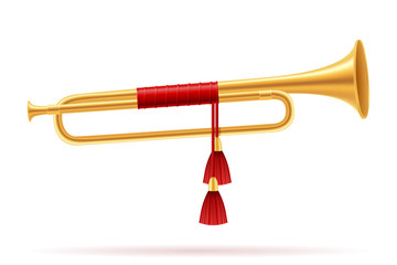 king royal golden horn trumpet vector illustration © kontur-vid