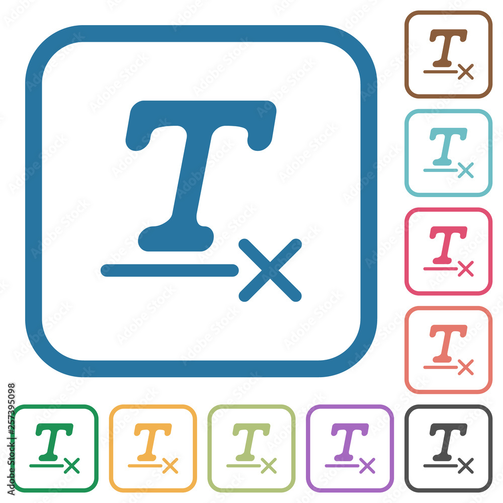 Poster clear text format simple icons
