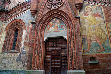 Fototapeta premium Medieval castle town hall - view from the courtyard.