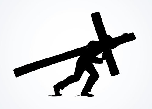 Jesus Carrying The Cross Sketch