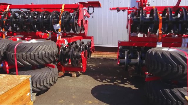 Trailed agricultural equipment. Products of the plant for the production of agricultural machinery