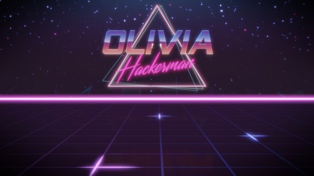 first name Olivia in synthwave style