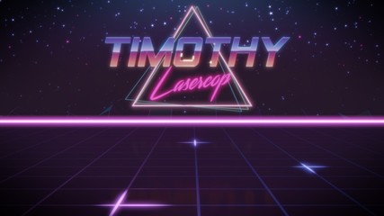 first name Timothy in synthwave style