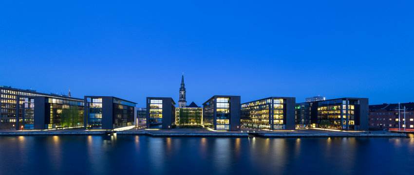 Copenhagen Harbour Panorma at night