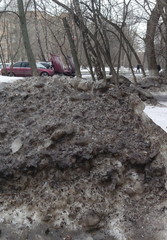 dirty snow in Moscow, winter, nature, snow, landscape, tree, mountain, forest, cold, sky, stone, trees, white, rock, path, ice, frost, dirt, water, blue, frozen, soil, season, road, outdoors, desert