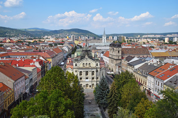 Panoramic city view of Kosice, Slovakia