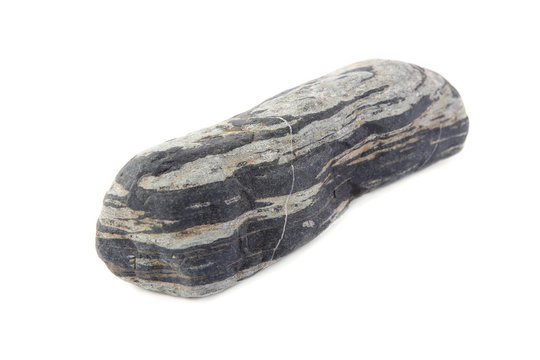 Natural stone isolated on white background. Stone with beautiful nature pattern.