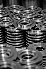 Metal products made by casting techniques closeup