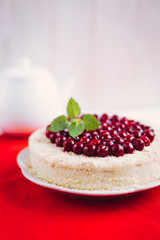 Homemade cherry cake