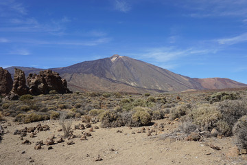 Mount Teide in Tenerife, Canary Islands, Spain, national park, volcano, rocks