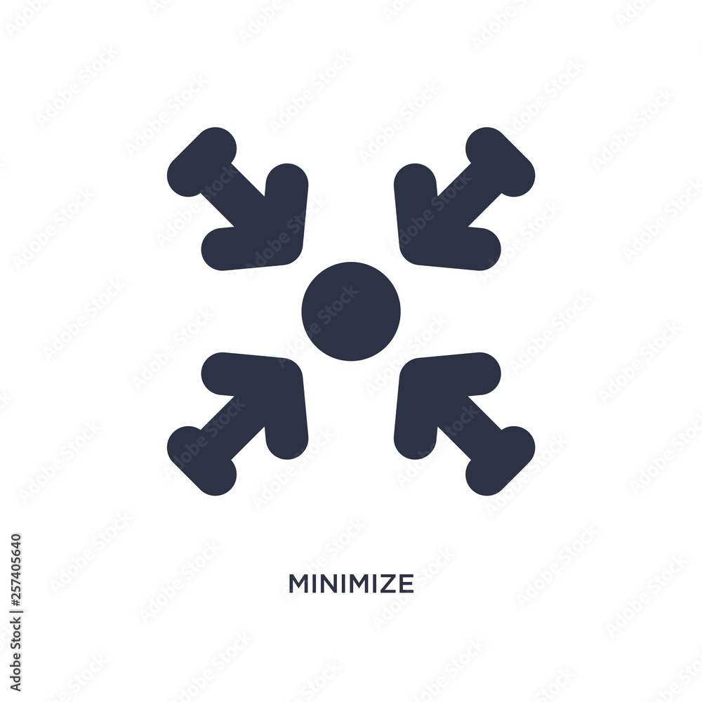 Poster minimize icon on white background. simple element illustration from arrows 2 concept.