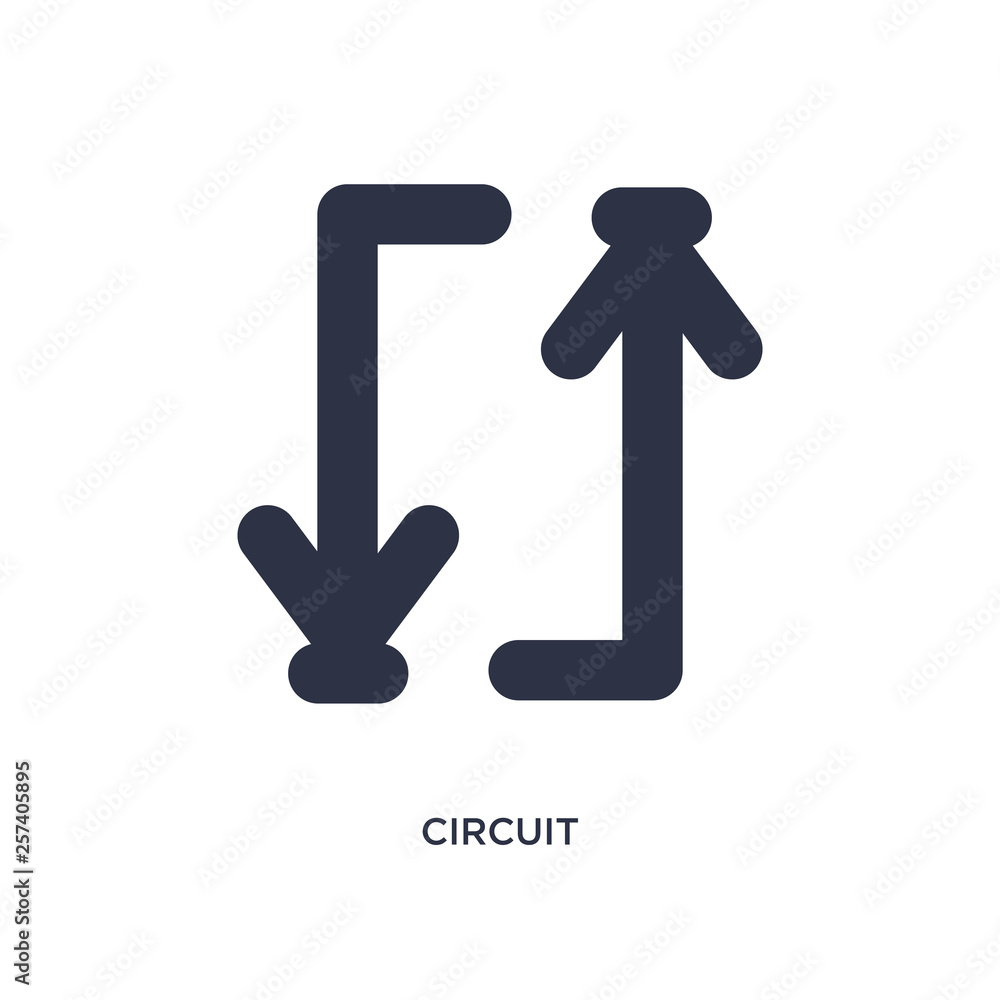 Poster circuit icon on white background. simple element illustration from arrows 2 concept.