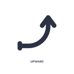 upward icon on white background. Simple element illustration from arrows 2 concept.