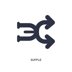 suffle icon on white background. Simple element illustration from arrows concept.