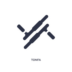 tonfa icon on white background. Simple element illustration from asian concept.