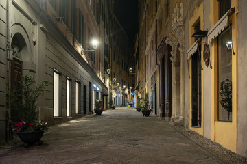 Sanremo street view in the night