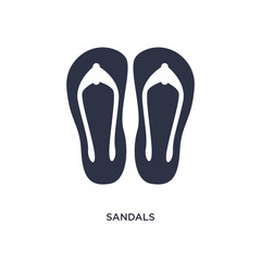 sandals icon on white background. Simple element illustration from asian concept.
