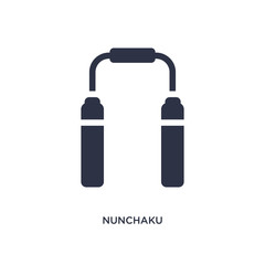 nunchaku icon on white background. Simple element illustration from asian concept.