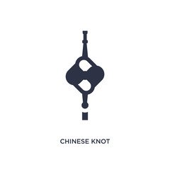 chinese knot icon on white background. Simple element illustration from asian concept.