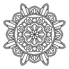 mandala flower illustration vector