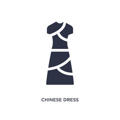 chinese dress icon on white background. Simple element illustration from asian concept.