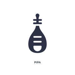 pipa icon on white background. Simple element illustration from asian concept.