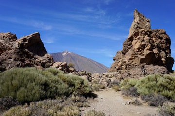 Teide National Park in Tenerife, Mount Teide, Canary Islands, Spain, volcano, stones, rocks