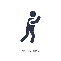 man running icon on white background. Simple element illustration from behavior concept.