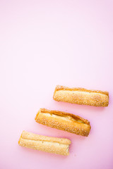 Cookies on the pink background