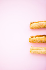 Cookies on the pink background