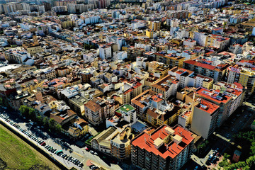 Naklejka premium Malaga Luftbild - Malaga in Spanien (Andalusien) mit der Drohne DJI Mavic 2 aus der Luft fotografiert