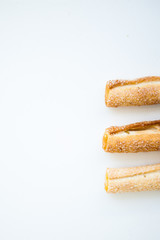 Cookies on the white background