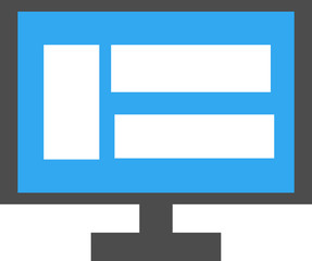Fototapeta premium Monitor in flat design. Vector Desktop Computer Icon