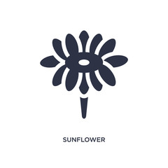 sunflower icon on white background. Simple element illustration from brazilia concept.