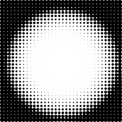 Background of black dots on the white 