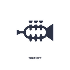 trumpet icon on white background. Simple element illustration from brazilia concept.