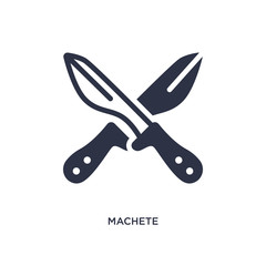 machete icon on white background. Simple element illustration from cinema concept.